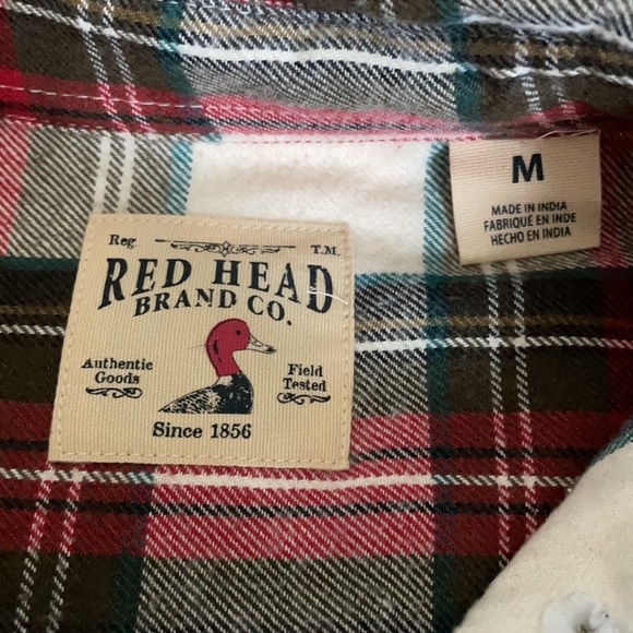 Red Head Button Down Flannel - Picture 3 of 5